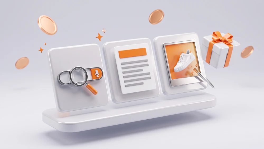 Продукты FITTIN на ИИ: поиск с микрофоном, лист SEO-статьи и фото кроссовки на новом фоне
