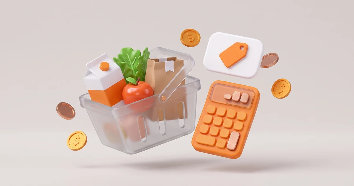 Сколько стоит приложение для продуктового супермаркета: каталог, весовой товар, корзина и слот доставки на экране смартфона