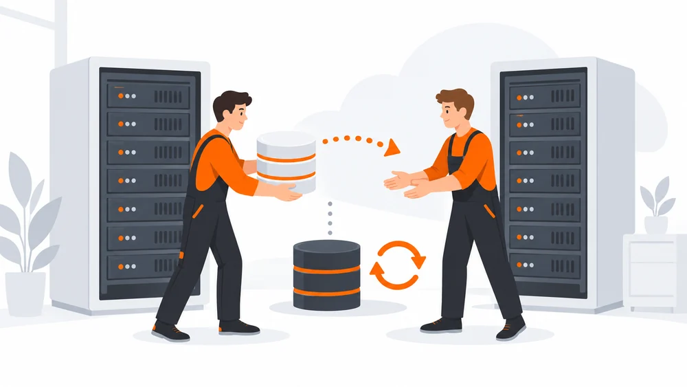 Перенос базы данных между VPS с отдельной резервной копией