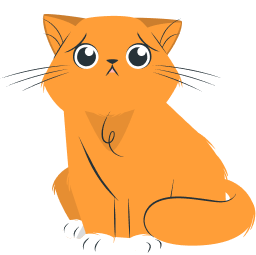 Грустная кошка