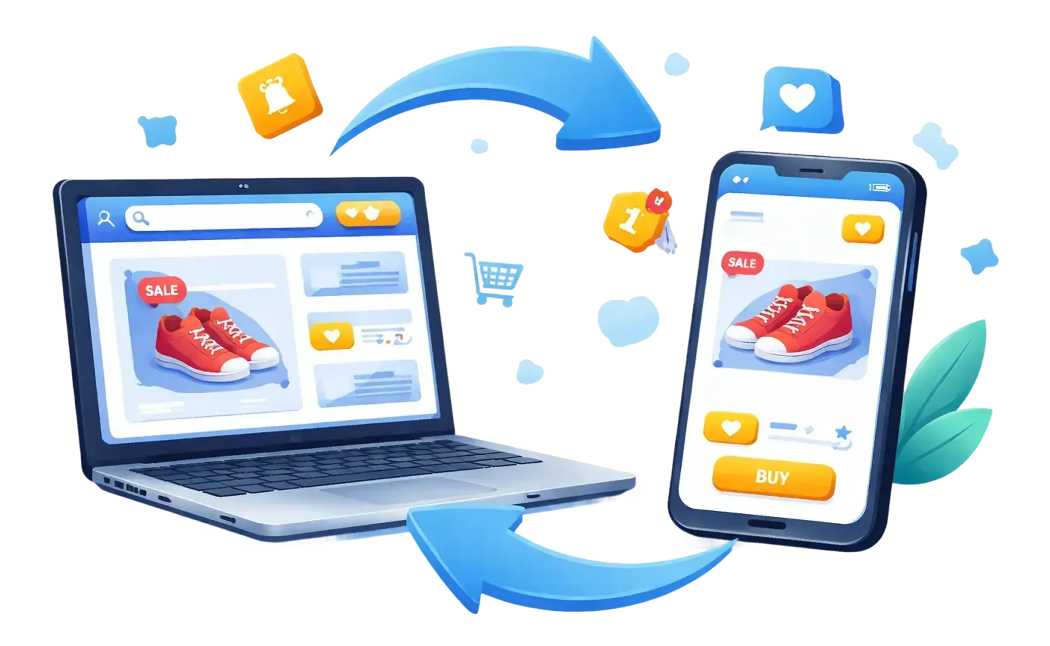 E-commerce: сайт и мобильное приложение